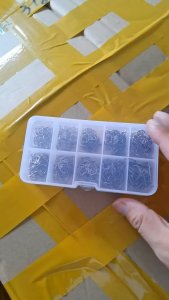 300pcs Kail Pancing Carbon Steel Barbed Fishing Hook Tackle Kail