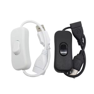 USB Switch Cable USB Adapter With ON/OFF Extension Cable 28cm For 5V LED Strip Light String USB Gadget Power Supply Device Tools