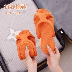 Travel Foldable Sandals Portable Beach Slippers Women Disposable Bathing Men Outdoor Anti-slip Deodorant Carry-on Flip Flops