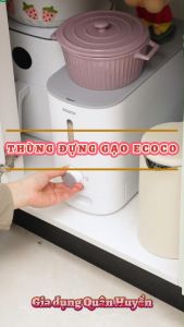 Thùng đựng gạo ngũ cốc ECOCO thế hệ mới tích hợp núm xoay định lượng chống ẩm mốcmối mọtthích hợp khe hẹp thông minh