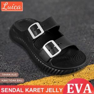 Sandal Pria Slop Strap 2 Casual Empuk EVA Terbaru Sendal Gunung Pria Cowok Dewasa Anti Slip Karet Fashion