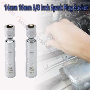Spark Plug Socket Wrench Key Adapter 14 16mm Install Replace Repair Kit Torque Magnetic Remove Removal Gap Tool AUTO Mechanical