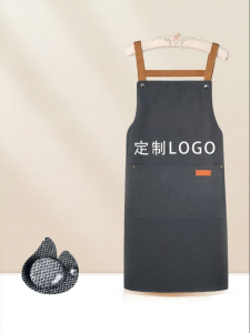 Custom Logo Printed New Design Apron for Cafe Waterproof and Oil Resistant