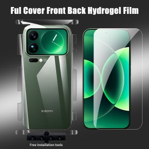 Màng Hydrogel Trước + Ốp kín lưng cho Xiaomi 17 Pro Max 15 14 Ultra 13 12 mi 11 miếng phim bảo vệ màn hình
