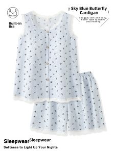 DAISONG | Cushioning and Cool Feel Summer Sleepwear Set for Women