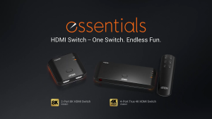 ATEN essentials series VS5821 2-Port 8K HDMI Switch +  Free ATEN essentials T-shirt