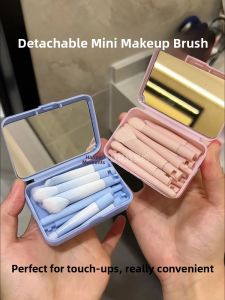Portable Makeup Brush Set Eye Shadow Blending Brush Student Beginner Carry on Storage Combination Cosmetic Brushes Kit