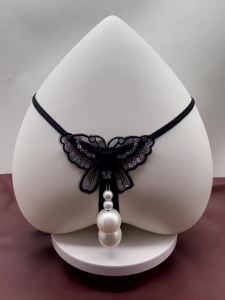 Underwear Open-End Can Be Inserted into Oversized Pearls 3cm Massage t Pants plus Size Le Yin Beads Free of Temptation T-Back