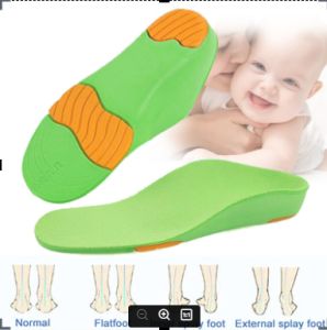 1 pair of Best EVA orthopaedic cushioning arch support insoles for childrens orthopaedic foam insoles for flat feet plantar fasciitis heel pain relief for kids