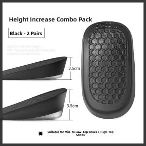 FASHEHAN | Mary Janes Womens Shoe Insoles Heightening Silicone Slip-On Flat Shoes Comfortable 1cm Heel Boost Summer Half-Padding