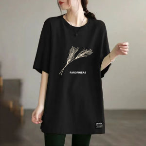 Export Export Big Sale 100% Pure Cotton Red Mid Length Long Length round Neck Tops Summer T-shirt Fashionable Stylish Younger T-shirt