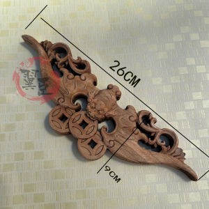 ที่ตั้งรูปปั้นไม้ช้างเผือก Dongyang ทรงเรโทรสไตล์จีนใหม่ พื้นไม้ช้างเผือกขนาดเล็ก เครื่องประดับตกแต่งผนังรูปแมลงวันสามเหลี่ยม