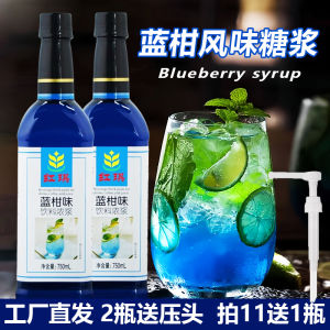 Red Qi Blue Grape Syrup 750ml สำหรับร้านกาแฟ โซดา ชา น้ำผลไม้ ผสมเครื่องดื่มแอลกอฮอล์ ช็อคโกแลต เครื่องปรุงรสชา น้ำตาล