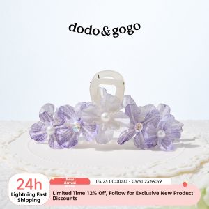 DODO.GOGO | Kẹp Tóc Hoa Tím Lớn cho Phụ Nữ