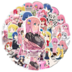 Bandai | 50 Món Quà Anime BOCCHI THE ROCK! Miếng Dán Chống Thấm Nước Cho Trẻ Em DIY Decals Vali Cốc Hành Lý Xe Đạp Điện Thoại Kích Thước 4-6cm