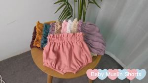 Adorable Little Boy and Girls Shorts Summer Soft Breathable Muslim Cotton Infant Kids Bloomers Elastics Waist Children Shorts