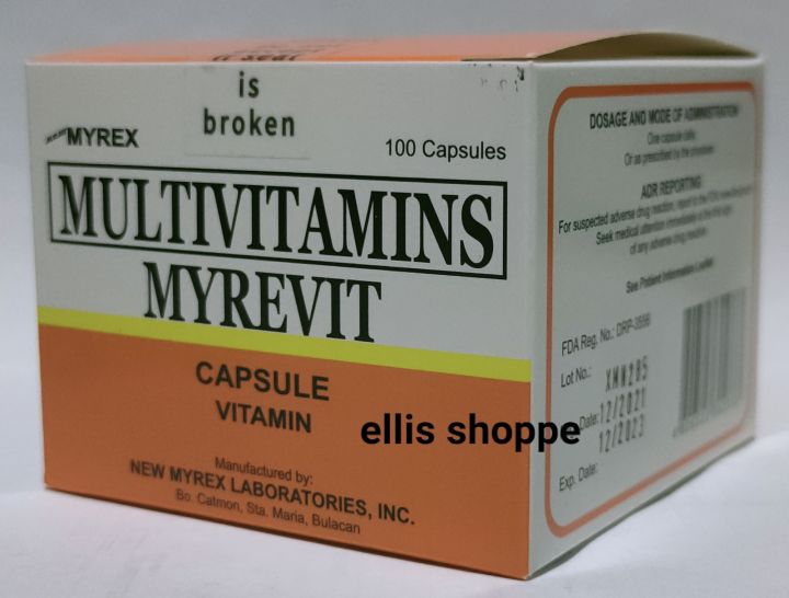 Myrevit MULTIVITAMINS Box of 100 Capsules Lazada PH