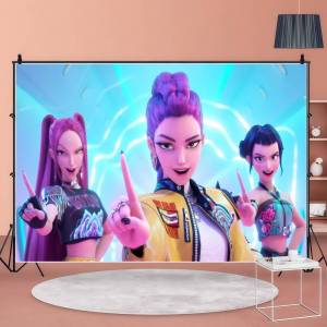 VIKAMA Anime Battle Girl Tapestry SLAM Street Style Trio Sisters Trendy Design Living Room Wall Decor Trendy Room Decor