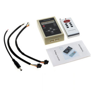 RF LED Controller 2 Port 2048 Pixel DC12V with 8 Key Remote Control for Addressable WS2811 1903 1812 RGB Magic Color Light Strip