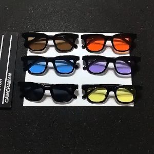 【READY STOCK AT MALAYSIA】Korean Style Fashion Colorful Lens Glasses Mens/Womens Square Sunglasses Cermin Mata Hitam