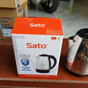 Sato Ấm siêu tốc 17ST43 1.8L Model mới nhất 2025 - Inox 304 cao cấp không gỉ - Hàng chính hãng