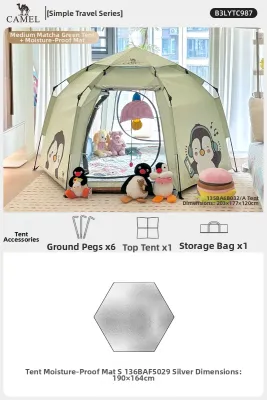 CAMEL | Panoramic Hexagonal Auto Pop-up Folding Tent
