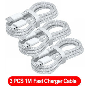 BMAD | Cáp Sạc Nhanh USB-C To Type C 3 Chiếc 100W Dành Cho iPhone 15/16/17 Pro Huawei Xiaomi Samsung Cáp Dữ Liệu Dệt TPE/TPU