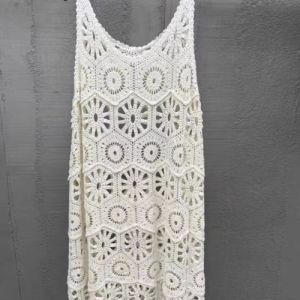 Elegant Hollow out Long Midi Dress Floral Mist Fashion Slimming Ageless Shoulderless V-neck Cotton Polyester Spring Autumn