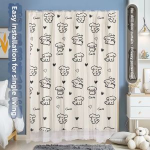 Double-Layer Heavy Light-Blocking Installation-Free Curtains