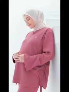 Momiasi – Ruby One set Knit – Setelan Wanita Knit Rib –Baju Set Celana Bumil Busui Friendly