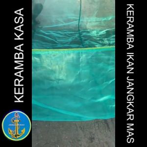 Jangkar Mas - Keramba Ikan waring jaring kasa hijau untuk hapa ikan siap pakai ukuran 4x4x1