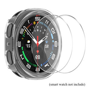 Tempered Glass+Case for Samsung Galaxy Watch9/8 44 40mm Cratch-Resistant Full-Coverage Screen Protector for Galaxy Watch8Classic