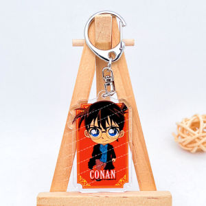 Buy Two Get One Free Anime Detective Conan Acrylic Keychains Shinichi Kudo Ai Conan Gray Mori Caseke Pendants Creative Gifts