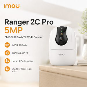 Imou | IMOU Ranger 2C Pro 5MP 3K WiFi6 Security IP Camera 360° Coverage Two-Way Talk Human Pet Detection One Touch Call Smart Tracking