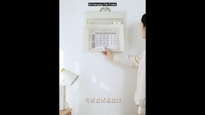 【Lucky Home】 Foldable A4 Hanging File Folder / 8-Pocket Student Paper Organizer with Hooks
