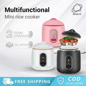 Mini Rice Cooker electric caldronwith Non-stick Pot and Steamer (1.2L/200W) 迷你电饭煲电煮锅
