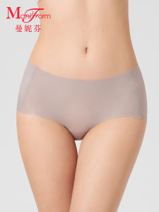 กางเกงชั้นในผู้หญิงผ้าฝ้ายแท้ Manfen 3 ชิ้น ทรงต่ำ เอวกลาง ไม่มีรอยตะเข็บ กางเกงชั้นในทรงสามเหลี่ยมแบบบาง สวมใส่สบาย ระบายอากาศได้ดี