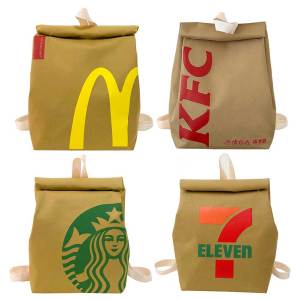 11THNovelty Roll Top Bag Large Capacity Casual Daypack with Adjustable Straps School Backpack Creative for Women and Girls