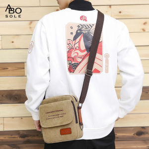 ABOSOLE Mens Shoulder Bag Fashion Canvas Bag Waterproof Messenger Bag Travel Bag Business Bag Phone Bag Large Capacity Lightweight Casual Bag Fashion Leisure Sport Street Bag for College Student