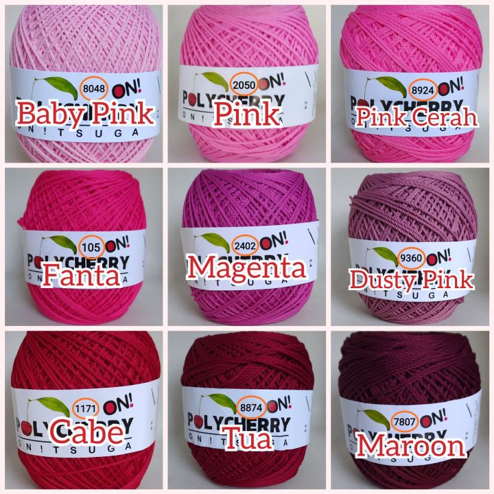 benang rajut polycherry onitsuga | Lazada Indonesia