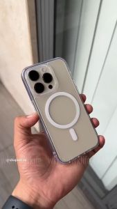 Ốp iPhone Magsafe WiWU Magnetic Crystal Trong Suốt Chống Sốc  Cho 14 / 14 Plus /14 Pro Max