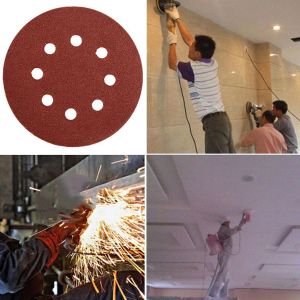 8 Holes 5 Inch Sanding Discs Hook and Loop 8 Hole Polishing Pad Sanding Paper Buffing Sheet