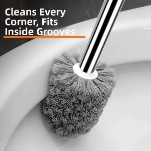 LIKE | No-Blind-Area Long Handle Toilet Brush Stainless Steel