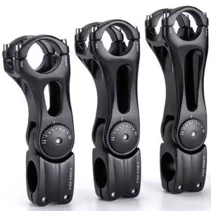 MTB Handlebar Stem Hollow Design Aluminum Alloy Bike Stem Adjustable -85° To 85° For MTB Road Bike 110mm / 125mm /140mm