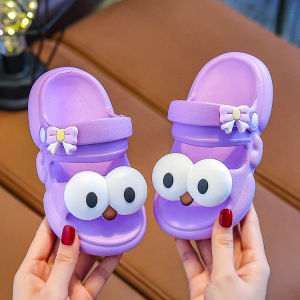 Childrens Summer Thick Bottom Anti-Slip Beach Sandals Girls Outdoor Wearable Slip-On EVA Flat Heel Comfortable Cool Slippers