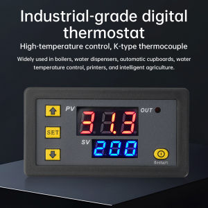 W3230K Type Thermocouple Digital Temperature Controller With 10A Relay -60°C To 500°C Display Red And Blue 5V/12V/24V/110-220V