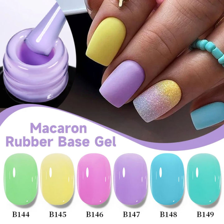 UR SUGAR 7ml Macaron Candy Rubber Base Gel Pink Blue Spring Color Nail