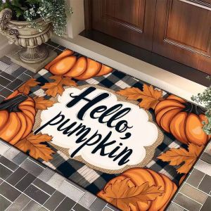 VIKAMA Halloween Lâu Đài Đáng Sợ Bát Thảm Trải Sàn Chống Trơn Trượt Trong Nhà Ngoài Trời Lối Vào Thảm Phong Cách Hiện Đại Trang Trí Nhà Polyester Chống Phai Màu