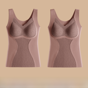 MiiOW | Áo ngực nữ MiiOW màu đỏ ấm áp mùa thu đông không tay áo lót tích hợp kiểu dáng đơn giản mùa xuân năm 2025 chất liệu polyester