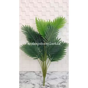 Daun Palem Kelapa Hijau X18 Semilatex Artificial